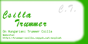 csilla trummer business card